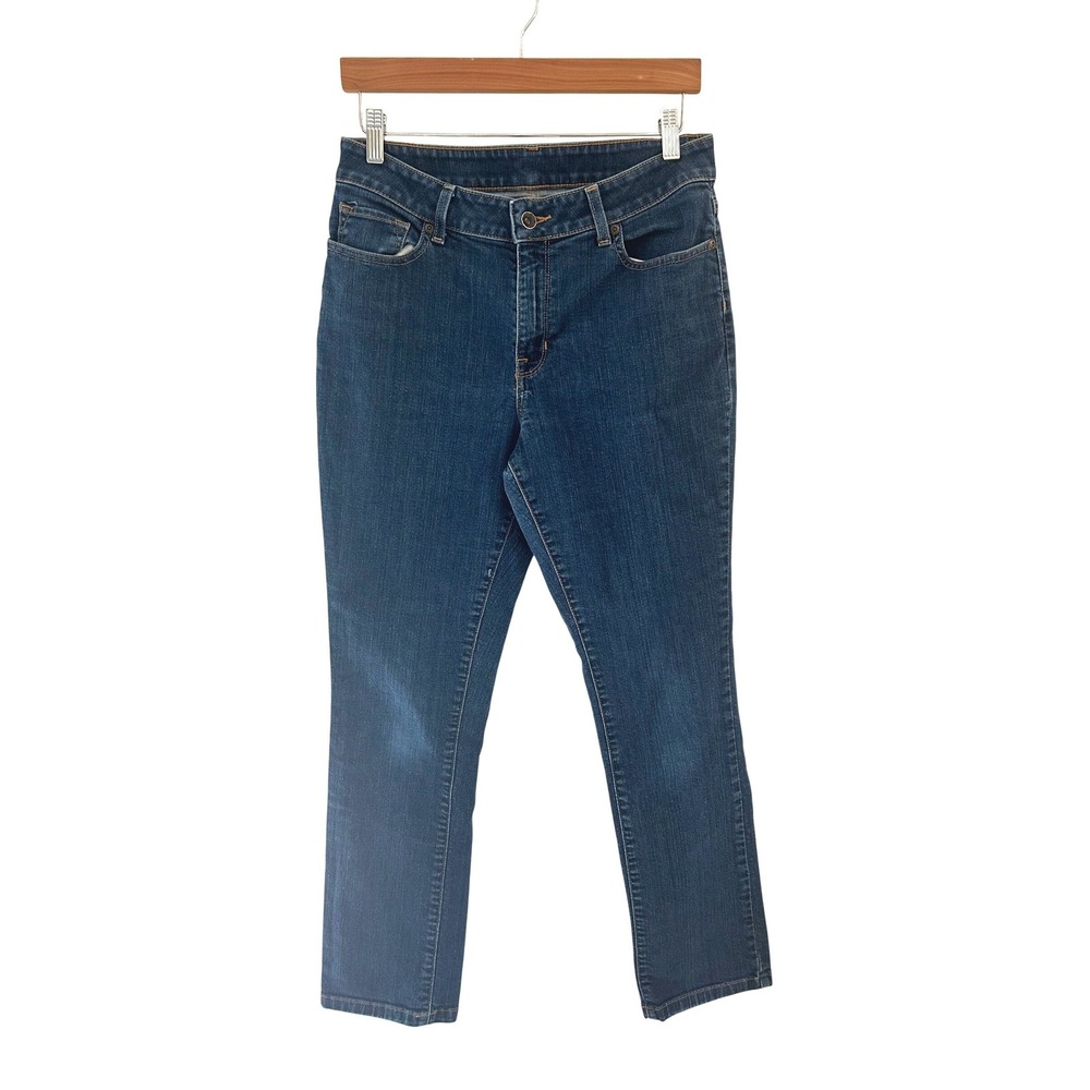 L.L. Bean Jeans Women 10 Reg Blue Favorite Fit Straight Leg casual Classic